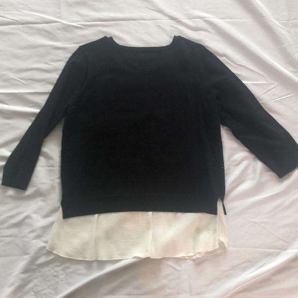 Anthropologie-Angel of the North-Black and Cream Twofer 3/4 Sleeve Sweater—Large - Picture 11 of 13